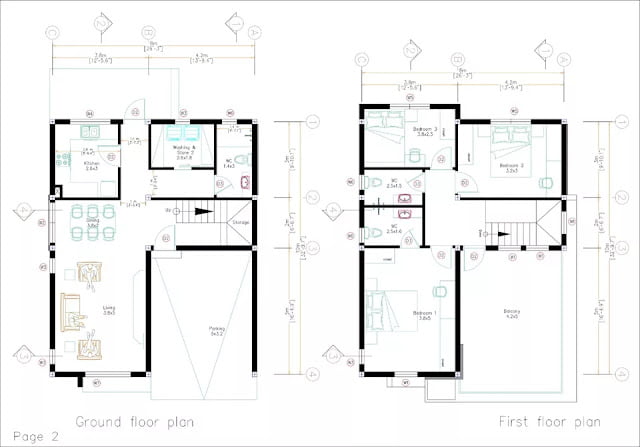 8m x 10m House Plan Design