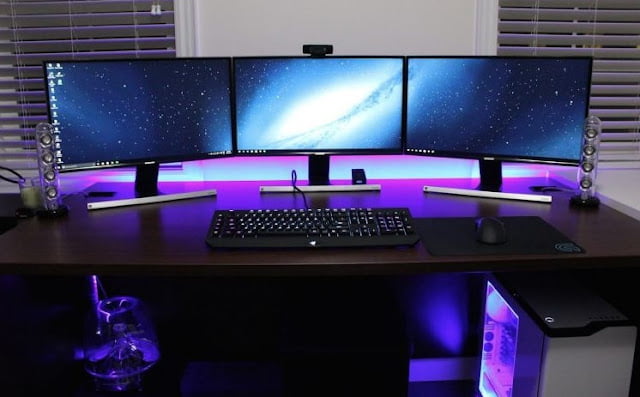 beautiful minimalist gaming computer desk ideas