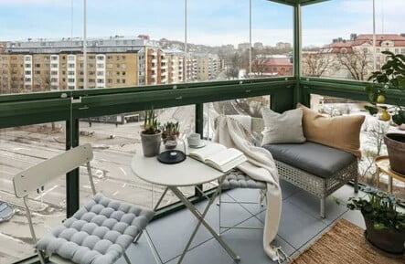 Scandinavian style balcony