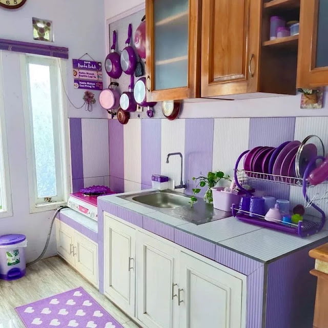 small purple kitchen designs
