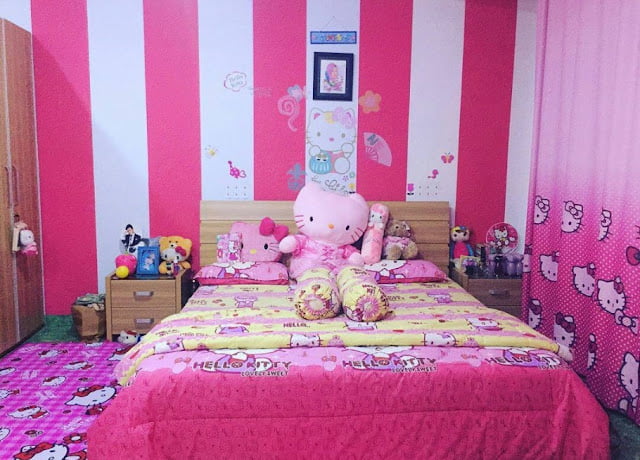 Pink Two Colour Combination For Bedroom Walls