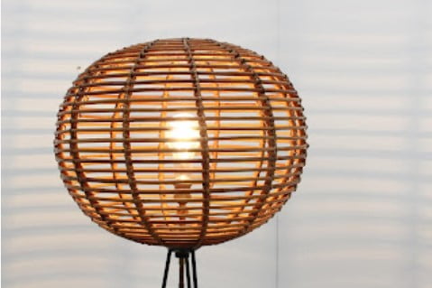 small wicker lamp shades
