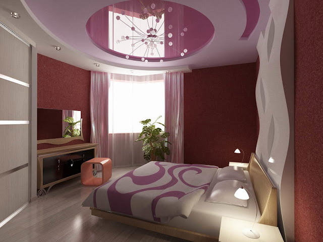 unique modern small bedroom ceiling design