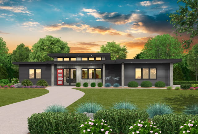 one story contemporary house plans