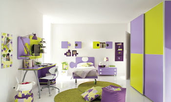 16 Purple Two Colour Combination For Bedroom Walls