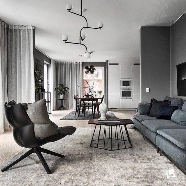 black and gray living room ideas