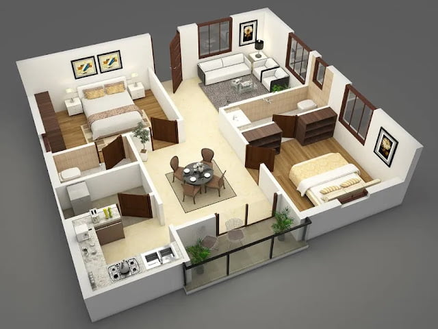 small 2 bedroom house plans and designs