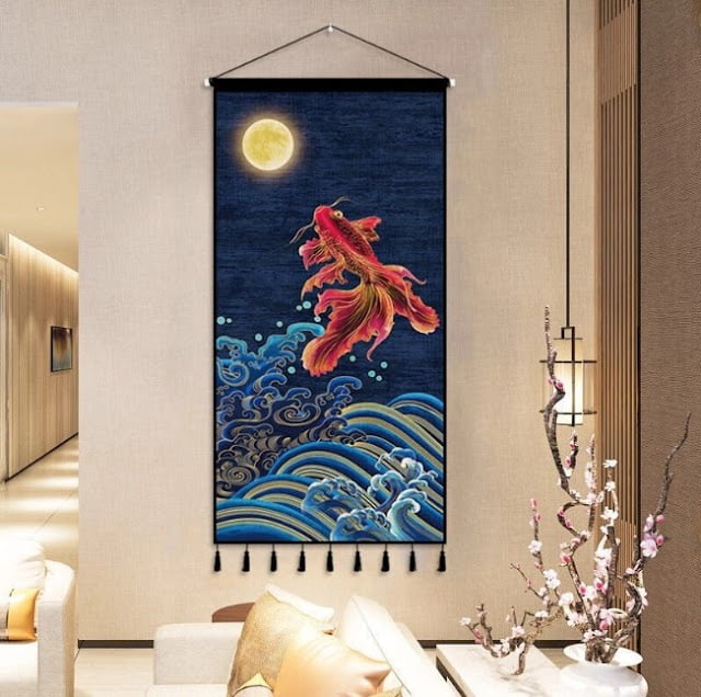 feng shui wall art living room