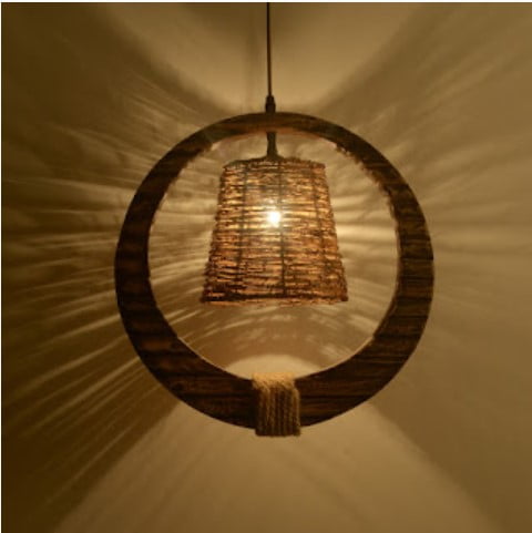 small wicker lamp shades