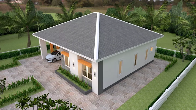 12x11 Meter 3 Bedroom House Design
