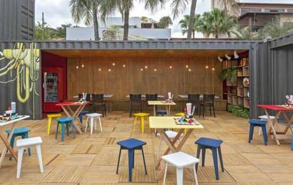 small container coffee shop design