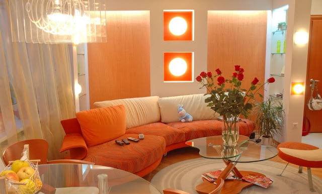 orange and grey living room ideas