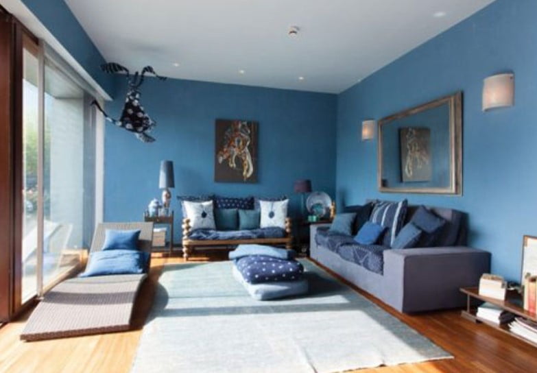 Blue living room Blue living room