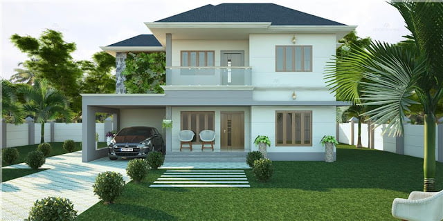 indian house colour combination outside