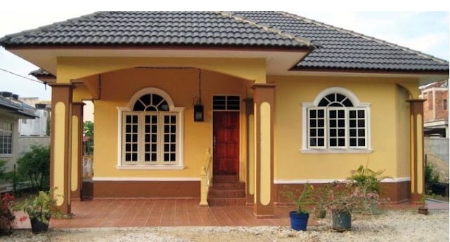 single floor house design in village