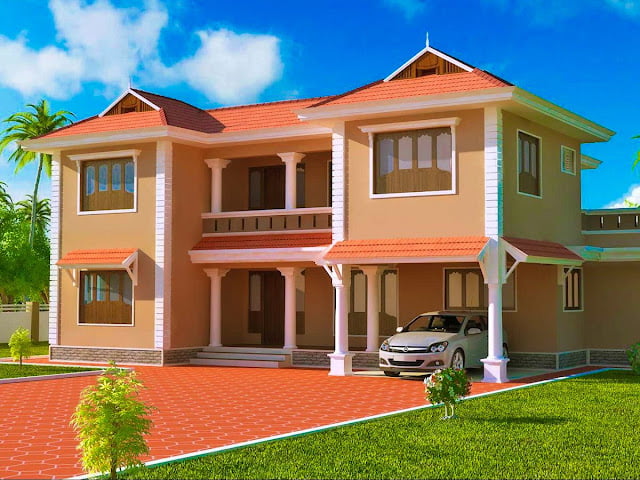 indian house colour combination outside