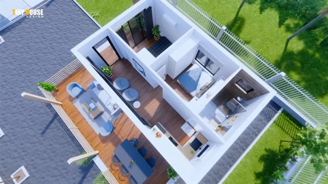 Denah Rumah Mungil 5m x 7,5m