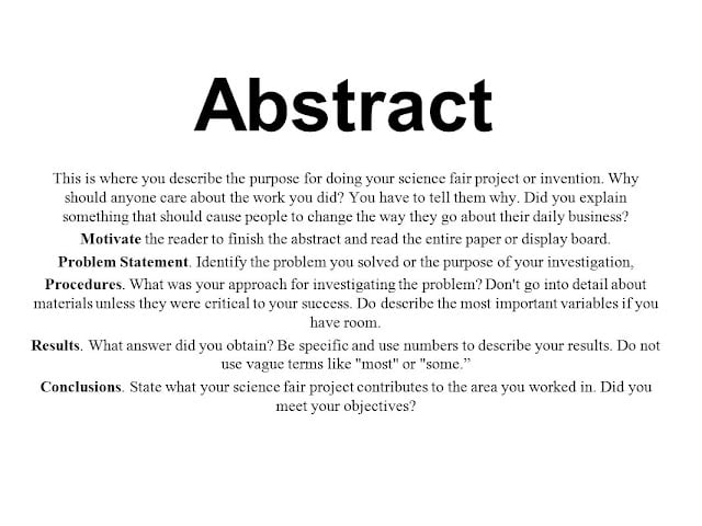how to write an abstract example how to write an abstract example