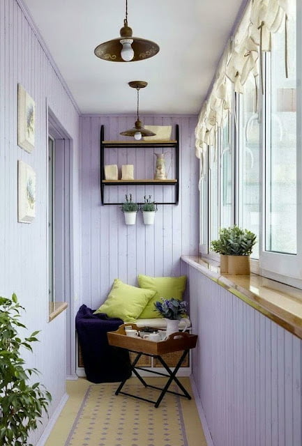 Provence-style curtains for a balcony or loggia Provence-style curtains for a balcony or loggia