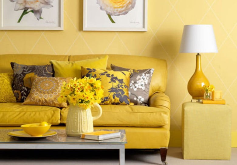 Yellow living room Yellow living room