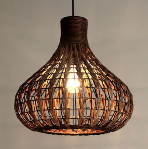 small wicker lamp shades