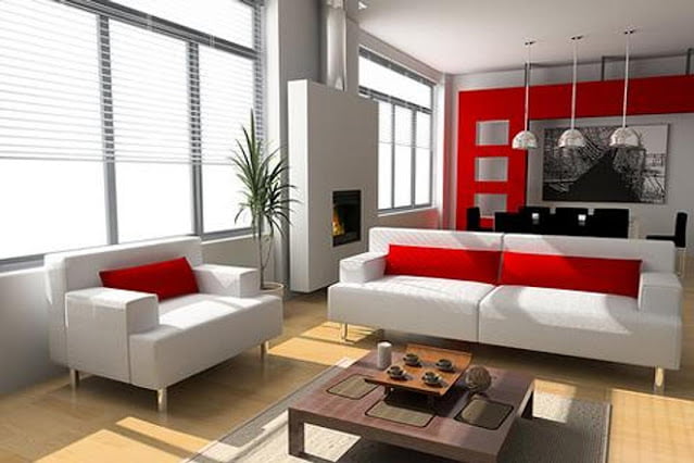red black and white living room decorating ideas