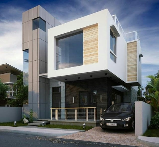 Glass Wall 2 Floor House Design