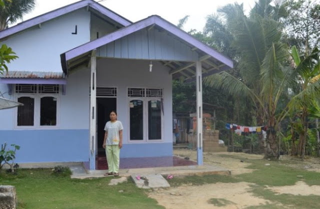 single floor house design in village