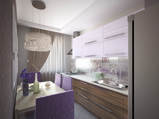 purple and gray kitchen ideas