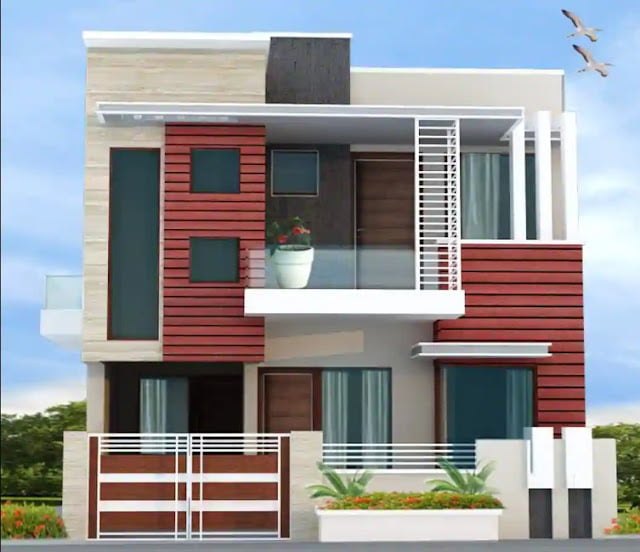 indian simple house colour combination outside pictures