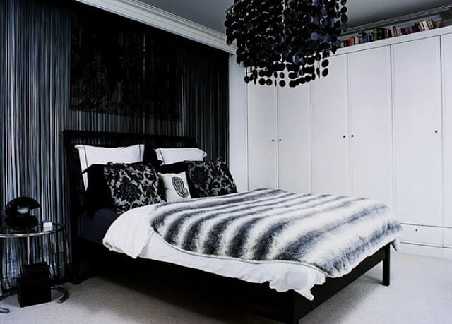 pictures of black and white bedroom designs
