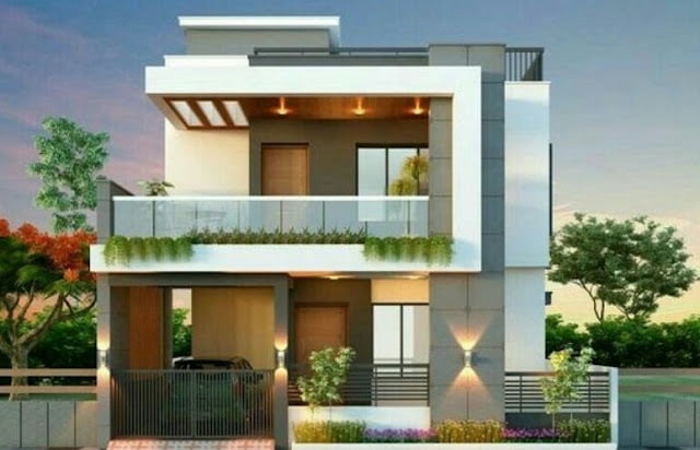 2 story house design with rooftop
