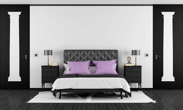 black and white stripe room paint