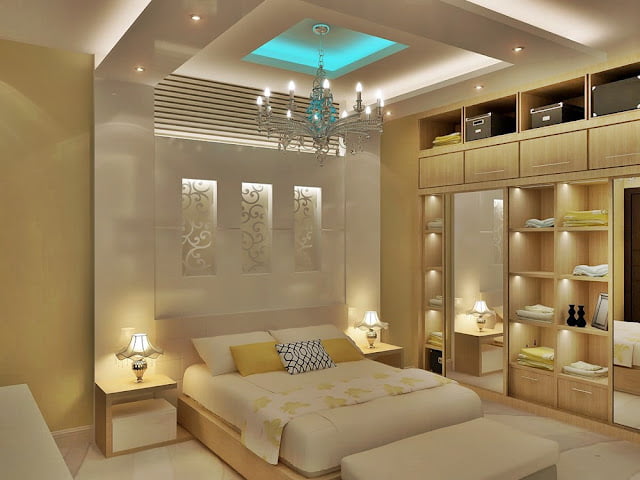 unique modern small bedroom ceiling design