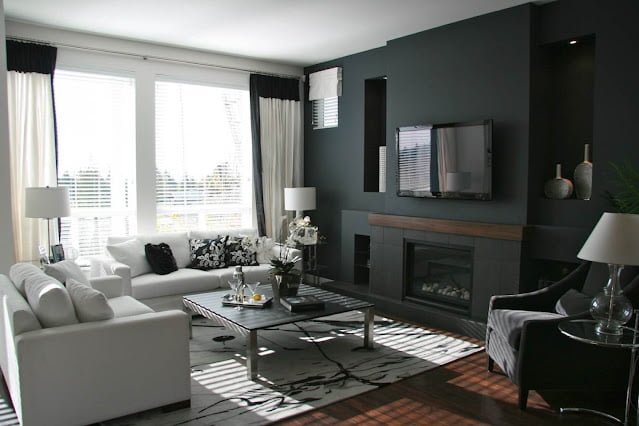 black and gray living room ideas