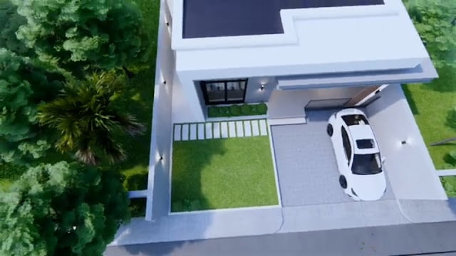 gambar ide desain rumah 7m x 11m 3 kamar