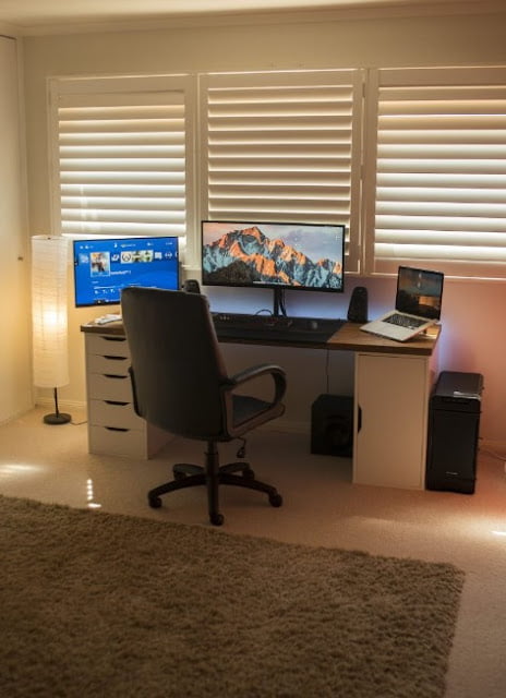 beautiful minimalist gaming computer desk ideas