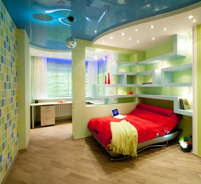 modern children's bedroom ceiling design ideas