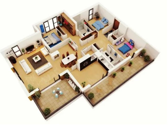 simple low budget modern 3 bedroom house design