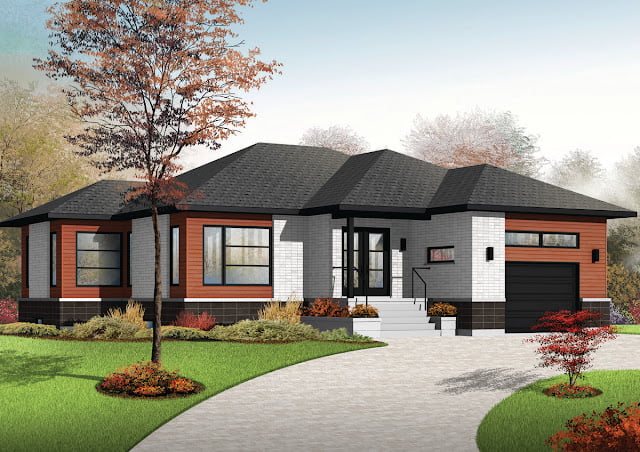 simple modern single floor house design