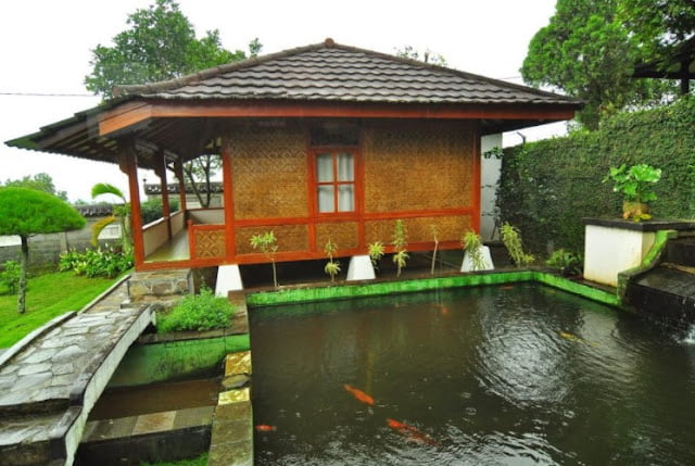village single floor home front design