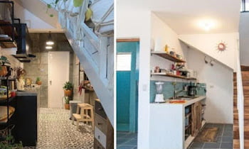 6 Kitchen And Bathroom Design Inspirations Under The Stairs. Functional And Minimalist!