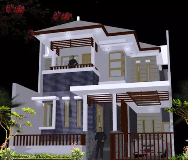 simple 2nd floor house front design