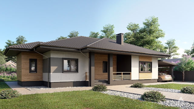 simple modern single floor house design
