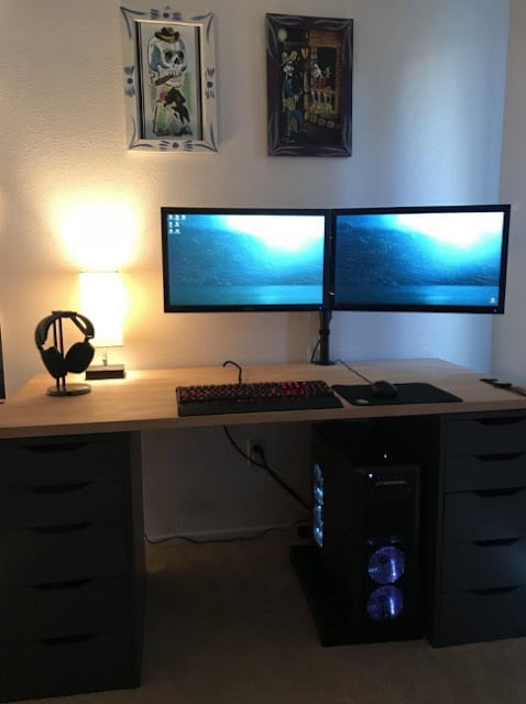 beautiful minimalist gaming computer desk ideas