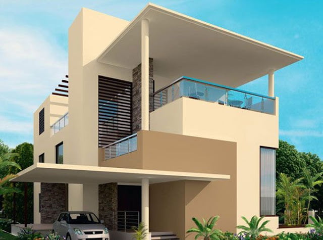indian house colour combination outside