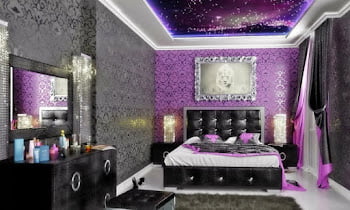 Purple And Silver Room Decor