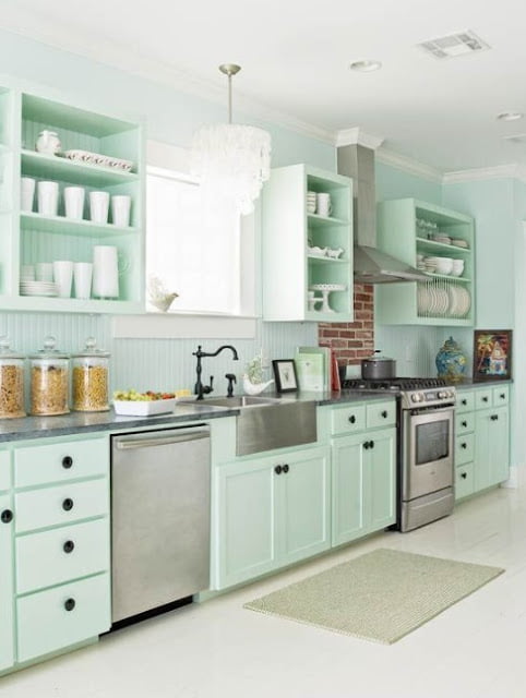 mint green interior design