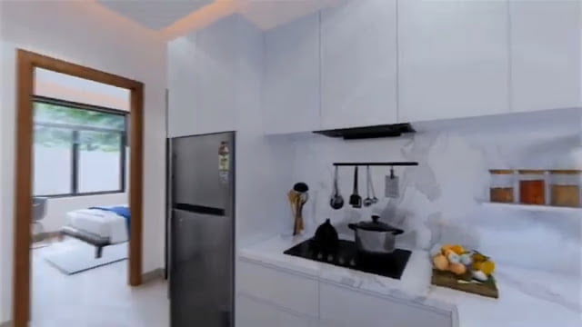 gambar ide desain rumah 7m x 11m 3 kamar