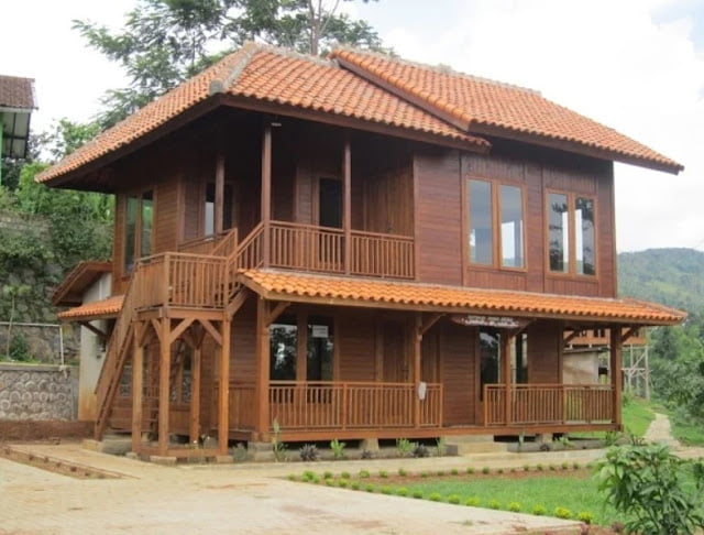 Simple Home Design in Village 2 Floor
